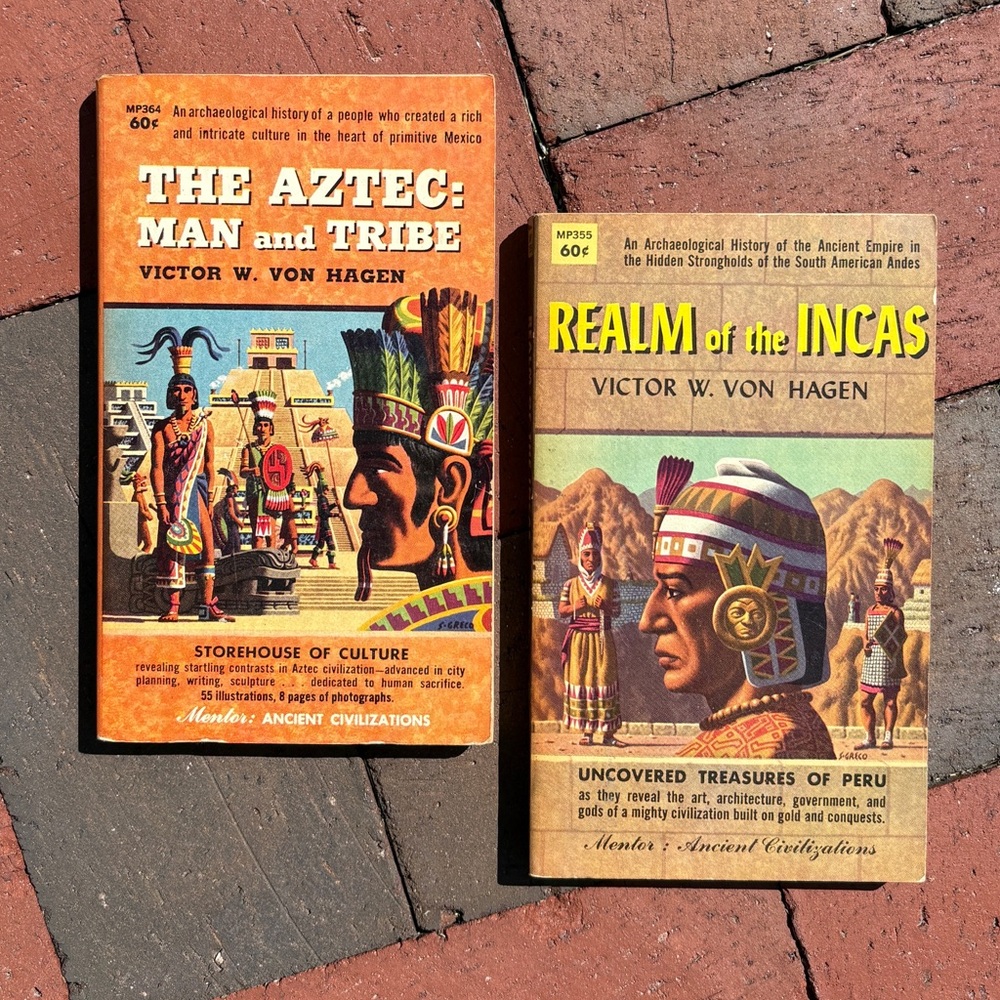2 Realm of the Incas Treasures of Peru The Aztec Man and Tribe Culture Vintage